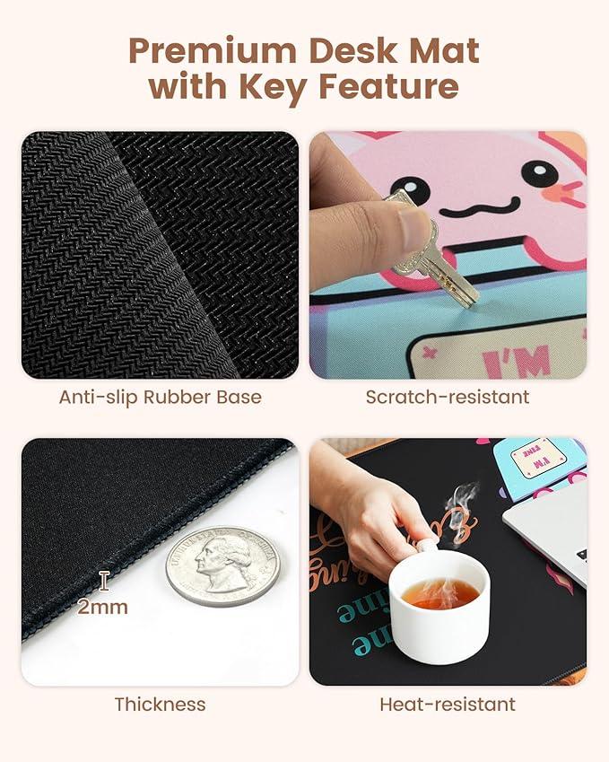 HAOCOO Mouse Pad with Wrist Rest, Dumpster Fire Funny Office Desk Accessories, XXL Desk Mat Set Office Decor, Keyboard Wrist Rest, Ergonomic Mouse Pad(Black)