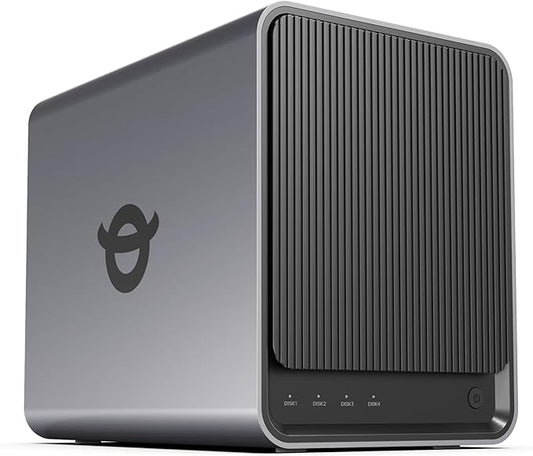 Yxk Zero1 4-Bay Desktop NAS, Intel N100 Quad-Core CPU, User-Friendly Home NAS Storage, Support 120TB (Diskless), 8GB RAM, Remote Access, 2 * 2.5GbE, 4K HDMI, Network Attached Storage