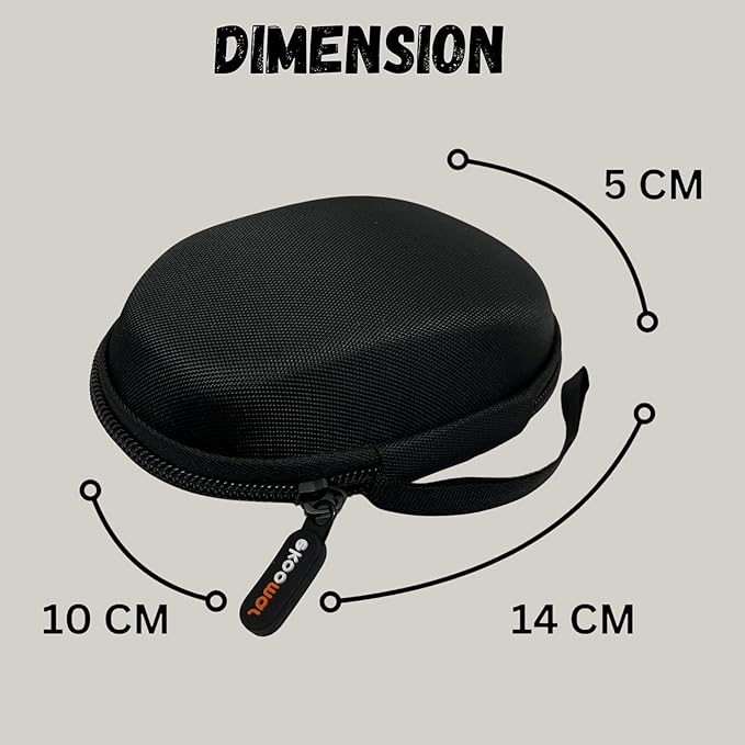 Hard Travel Case Bag for MX Master 3, MX Master 2S, and Wireless Mouse - Waterproof & Shockproof EVA Case with Hand Strap, 360° Zipper - Perfect for Travel Mouse (Pale Grey)