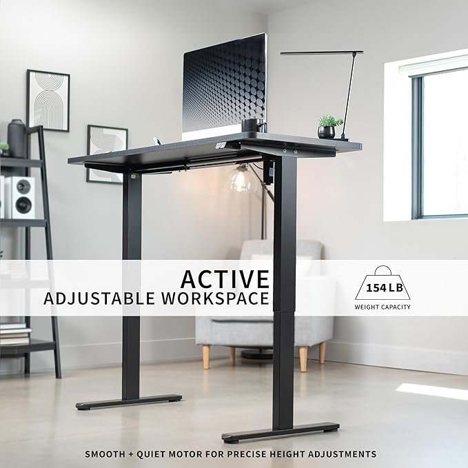 VIVO Electric 71 x 30 inch Stand Up Desk, Height Adjustable, Black Top Black Frame, Home and Office Furniture Sets, DESK-KIT-0B7B