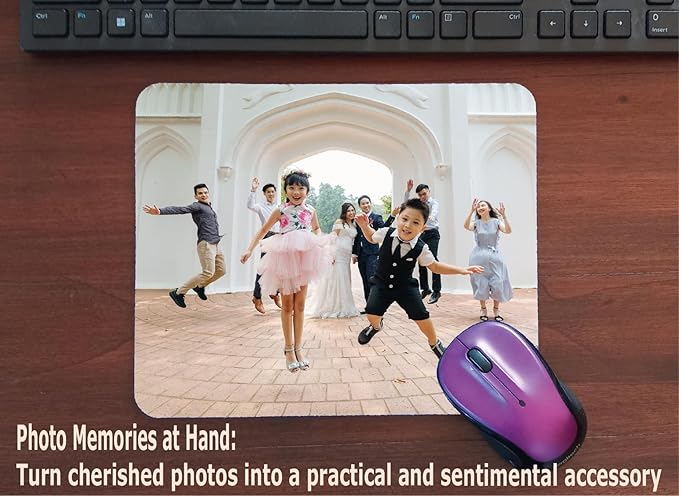 Personalized Mouse Pad - Add Pictures, Text, Logo or Art Design and Make Your Own Customized Mousepad. Each Custom Mouse Mat Comes in a Colorful Gift Bag. Personalized Your Gaming Mousepad (Landscape)