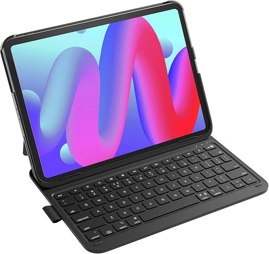 Inateck for iPad 10th/11th Gen Case with Keyboard, Ultralight Keyboard with Pen Holder for iPad 11th(2025 11" A16)/10th Gen(2022 10.9"), Air 11" M3/M2 (2025/2024), Air 5/4, Pro 11 4/3/2/1,AirTap Black