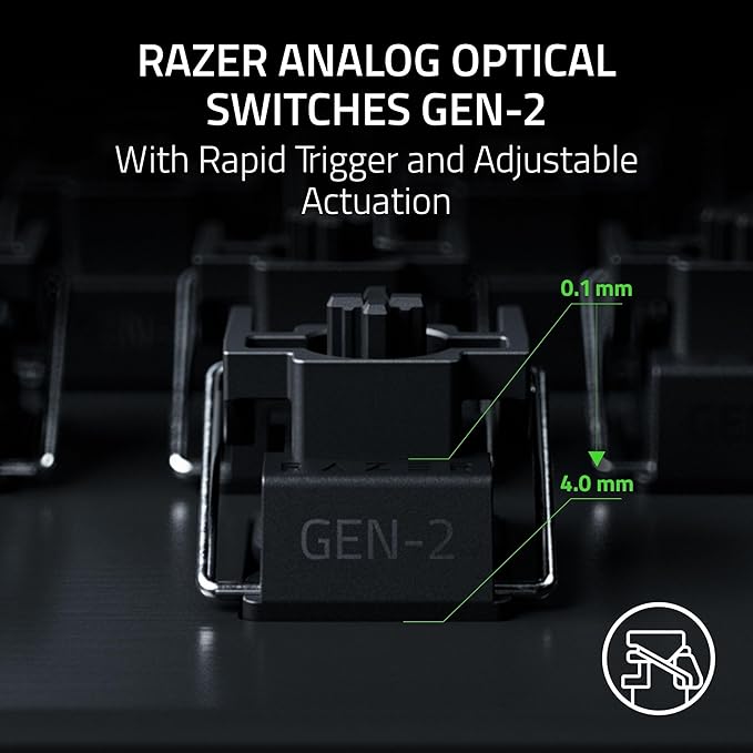 Razer Huntsman V3 Pro TKL 8KHz Esports Gaming Keyboard: Analog Optical Switches Gen 2-8000 Hz Polling Snap Tap - Rapid Trigger - Adjustable Actuation - Media Controls - PBT Keycaps - White