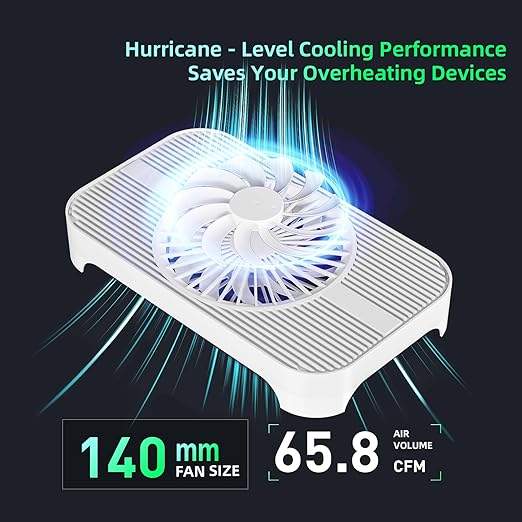 X3 USB Cooling Fan, 18dB Ultra-Quiet 140mm USB PC Fan with Built-in Cable & One-Touch Switch for Router, Receiver, Amplifier, DVR, PlayStation, Xbox, Computer Cabinet Electronics Cooling