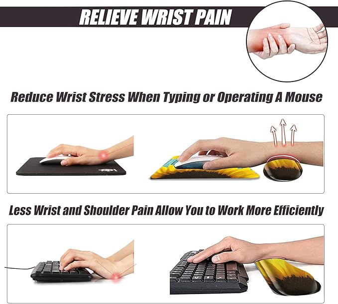 Chaos Coordinator Mouse Pad and Keyboard with Wrist Support Chaos Mousepad Memory Foam Wrist Rest for Keyboard and Mouse Mat Cushion 4 in 1 Mouse Mat with Coaster