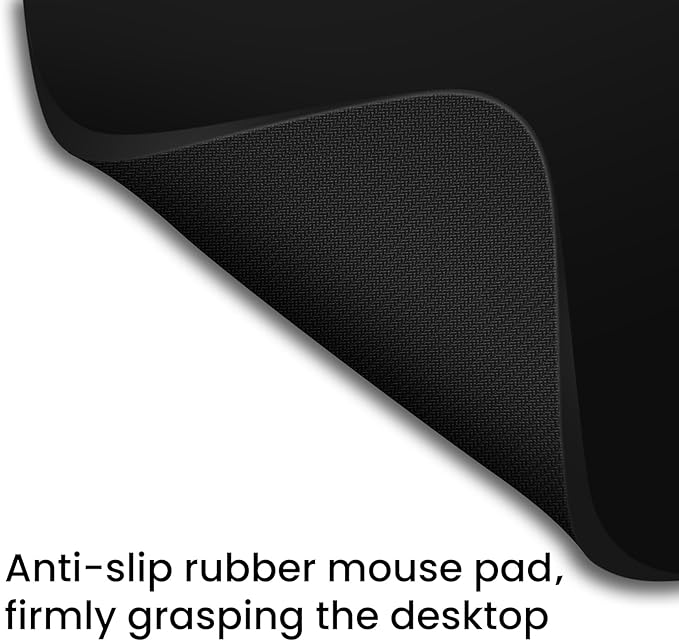 Small Mouse Pad 6 x 8 Inch, Horizontal and Vertical Flexible use. Great for Traveling, Wireless laptops, Keyboard Trays, Offices, etc. (Black)
