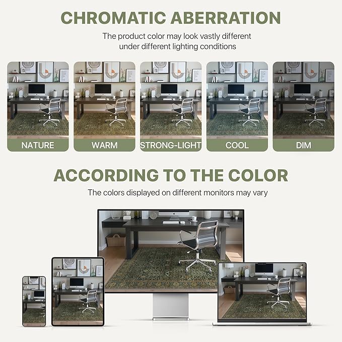 48"x60" Office Chair Mat for Hardwood Tile Floor, Under Desk Carpet Protector for Rolling Computer Chair Mat, Machine Washable Area Rug, Anti-Slip 1/5" Thick Low Pile Thin Vinyl Floor Mat, Dark Brown