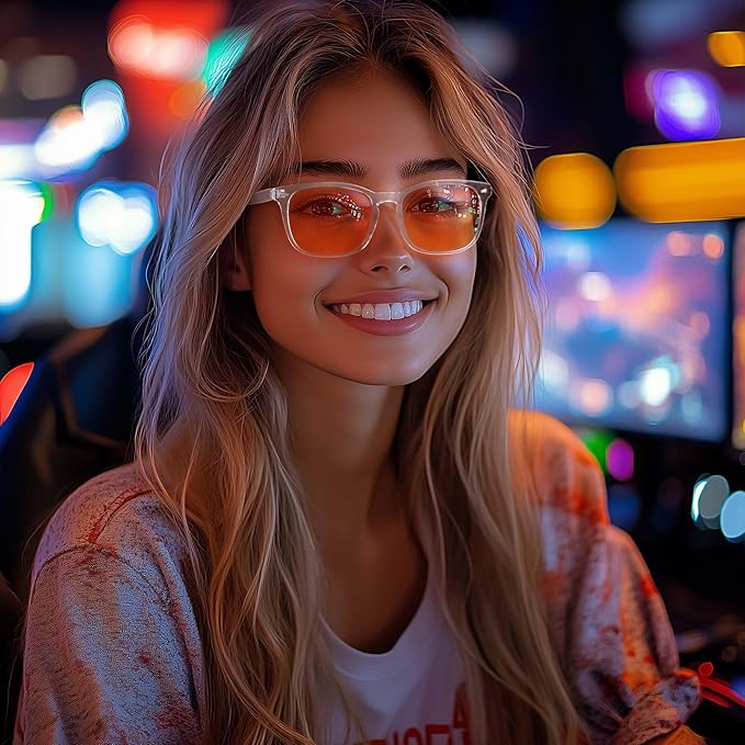 Blue Light Glasses For Woman Men - Anti Eyestrain Computer Gaming Eyeglasses Blue Light Blocking Glasses