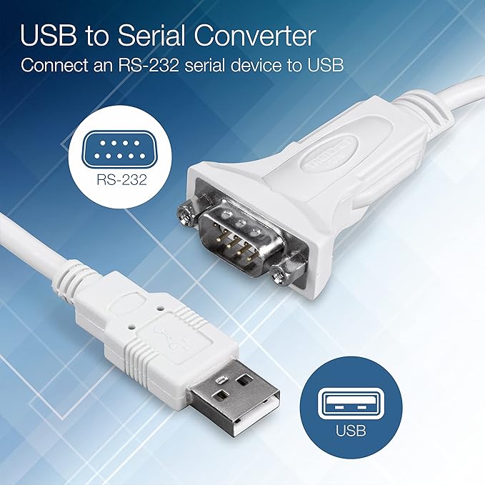 TRENDnet USB to Serial Adapter, TU-S910, 3m (10 Feet), USB to RS-232 Serial Converter, Windows and Mac Compatible, White (Pack of 5)