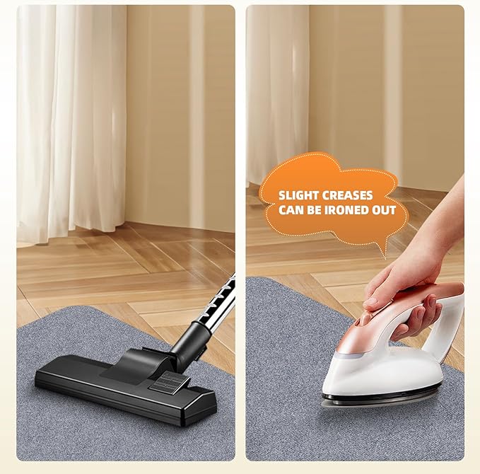 HomeMall Office Chair Mat for Hardwood and Tile Floor, 48" x 36" Computer Desk Chair Mat, Anti-Slip Mat for Rolling Chair, Large Floor Protector for Home Office, Light Gray