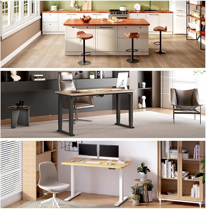 FLEXISPOT Whole Piece 48"x30" Desktop 1" Thickness Height Adjustable Desk Rectangular Tabletop Mahogany Board (48INCH Mahogany Top)