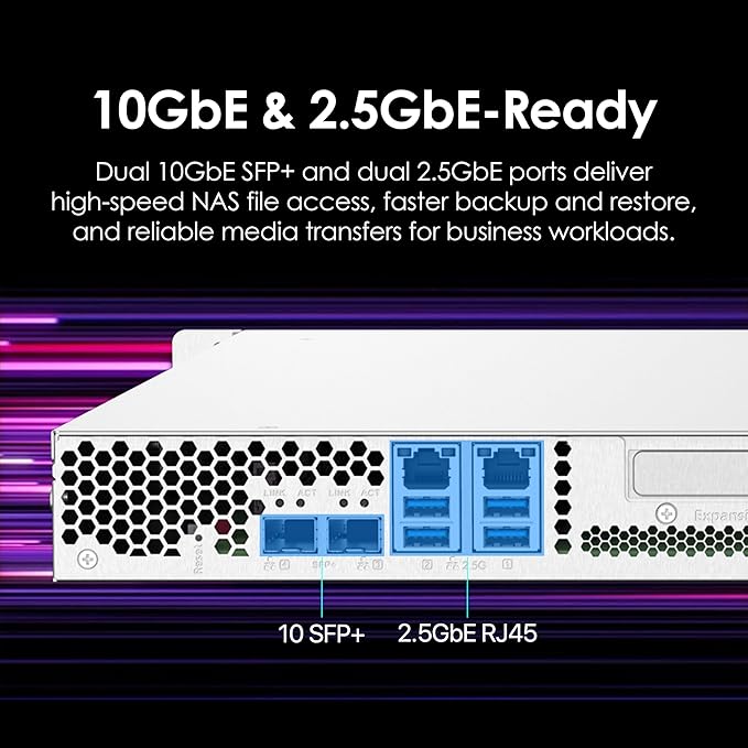 QNAP TS-432PXU-RP-2G 4 Bay High-Speed SMB Rackmount NAS with Two 10GbE, Two 2.5GbE Ports and Redundant Power Supply