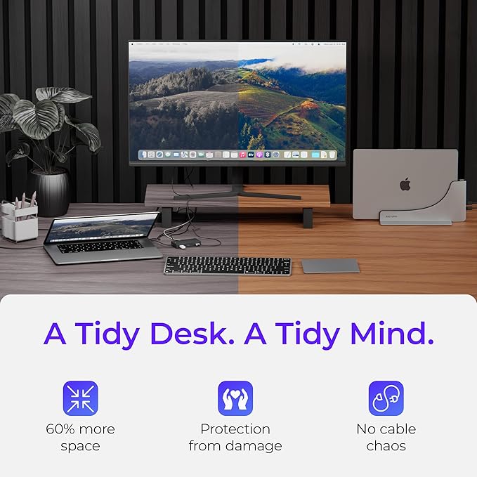 Dock for 13" Apple MacBook Air - Docking Station - Connect Dual Displays with Two Thunderbolt 4 USB-C Ports - Mac Docking Station Hub - Supports MacBook Air 13" (M2,M3,M4,M5 2022-2026)