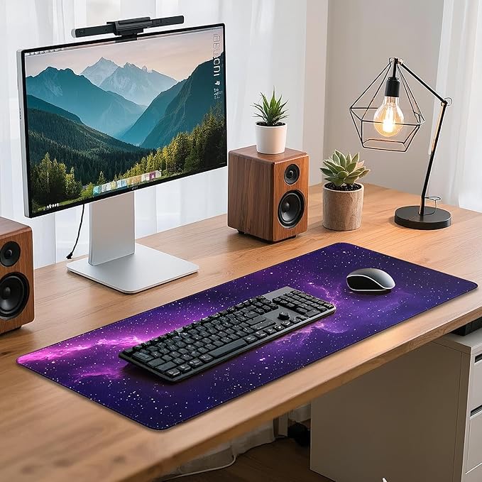 Mouse Pad Gaming - Desk Mat for Keyboard and Mouse - Galaxy Space Large Mouse Pad for Desk, Mousepad (31.5" x 11.8") with Non-Slip Base, Desks Pad Mat for Gaming, Office and Home