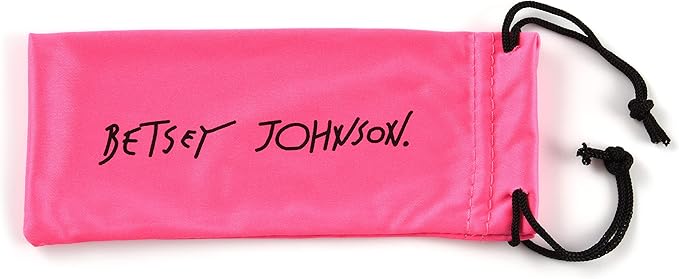 Betsey Johnson womens Yara Glasses Blue Light Glasses, Crystal Pink, 40mm US