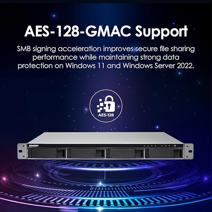 QNAP TS-432PXU-RP-2G 4 Bay High-Speed SMB Rackmount NAS with Two 10GbE, Two 2.5GbE Ports and Redundant Power Supply