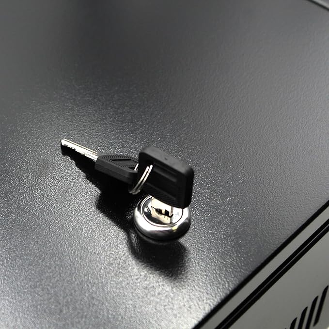 Electriduct 2U Wall Mount Rack Enclosure Network Cabinet Solid Door Black Powder Coated Steel with Lock