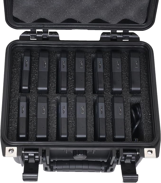 Case Club 14 External Hard Drive Case. Waterproof, Airtight, & Heavy Duty. Includes Pressure Relief Valve, Folding Handle, Padlock Holes, O-Ring Seal.