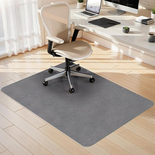 Sycoodeal Office Chair Mat for Hardwood Floor,Slip Resistant Floor Mat for Office Computer Gaming Chair,Heavy Duty Floor Protector for Rolling Chairs,Easy to Clean,Grey(40"x55")