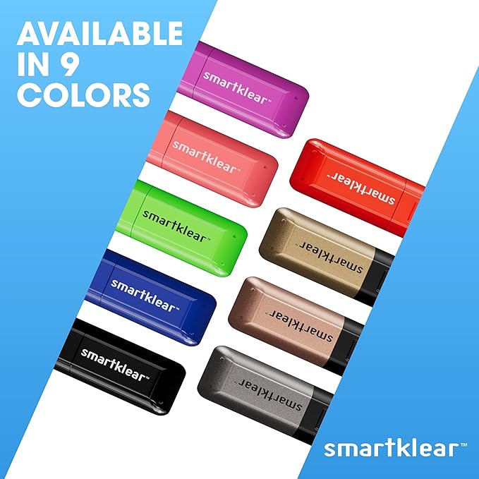 CarbonKlean SmartKlear Smart Phone Screen Cleaner - Compatible with iPhones, Androids, and More - Cleaner with Carbon Microfiber Tech-Injected Pink-1 Count (Pack of 1)