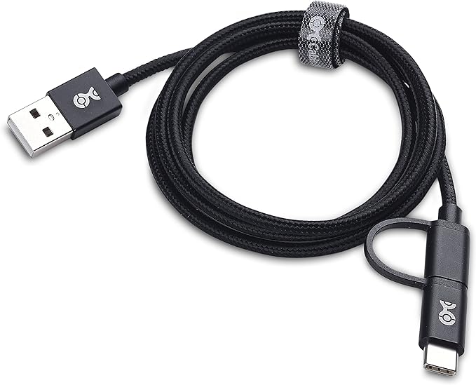 Cable Matters 2-Pack 2-in-1 USB-C Cable (USB Type-C Cable) with Tethered USBCto Micro USBAdapter 3.3 Feet for Samsung Galaxy S9, S8, Note 8 and More
