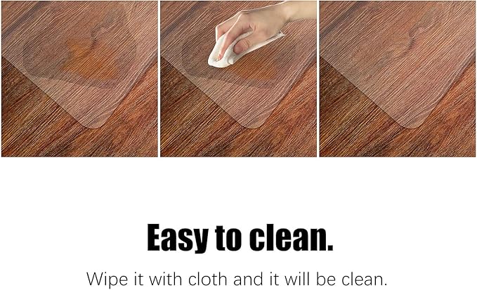 Azadx Office Chair Mat for Hard Floors 36" X 55", Clear PVC Chair Mat for Hardwood Floor, Durable Plastic Floor Protector Mat for Home and Office use (36" X 55" Rectangle)