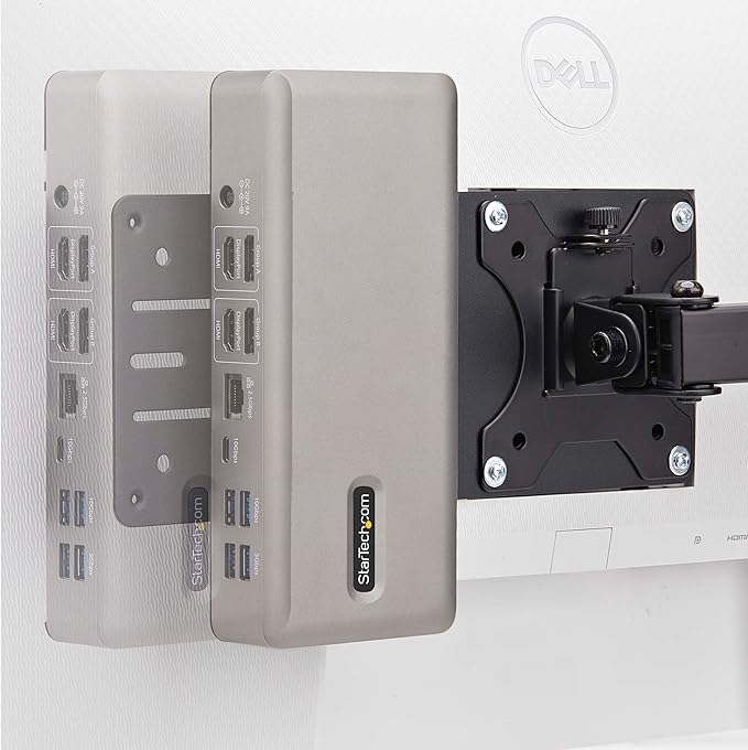 StarTech.com VESA Mounting Bracket for NUC/Thin Clients or Laptop Docking Stations, VESA 75x75/100x100 Compatible
