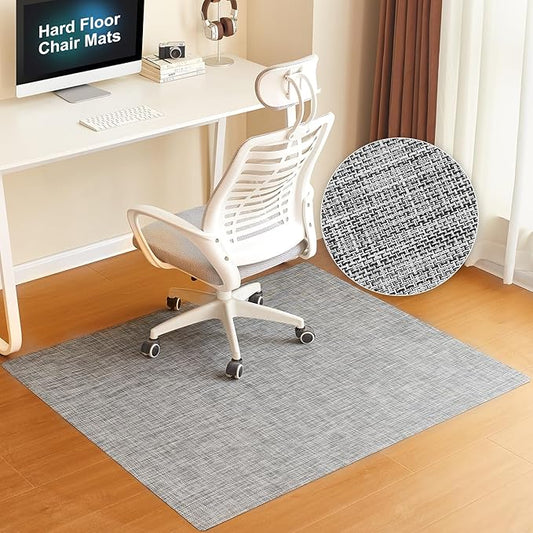 BAGAIL Office Chair Mat for Hardwood Floor, 48"x60" Heavy Duty Computer Chair Mat - Fast Flat & Smooth Glide - Non-Slip Desk Chair Floor Protector for Home Office - Black