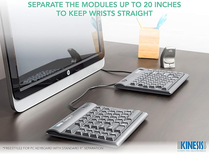 Kinesis Freestyle2 Ergonomic Keyboard for PC (20" Extended Separation)