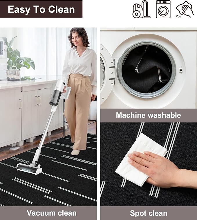chakme Office Chair Mat for Hardwood Floor, 60"x45" Easy Glide Computer Desk Mat Protector for Rolling Chair Under Desk Rug Nonslip Backing, Machine Wash, (Stripes)