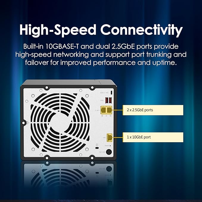 QNAP TS-h973AX-8G 9-Bay QuTS Hero NAS with 10GbE/2.5GbE Connectivity