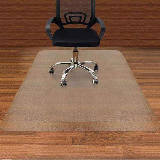 AiBOB Office Chair Mat for Hardwood Floor, 50 X 62 inches, Hard Floor Chair Mats Under Computer Desk, Easy Glide for Rolling Chairs, No Curling