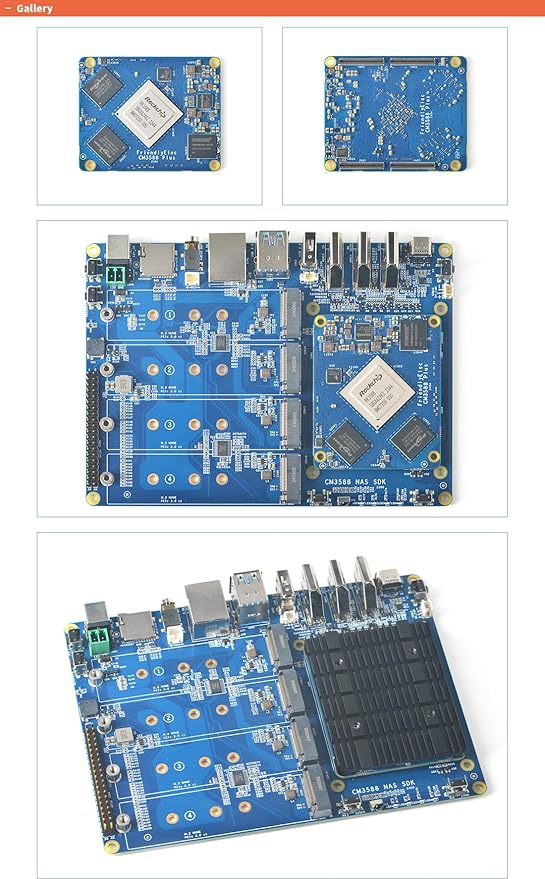 youyeetoo CM3588 Plus Mini NAS Platform, up to 8K Video, RK3588,OpenMediaVault fit,32GB LPDDR5, 4 x M.2 PCIe3.0 Socket, NAS Solutions, Home Server,Local Cloud Storage (32G+64G Core Board)