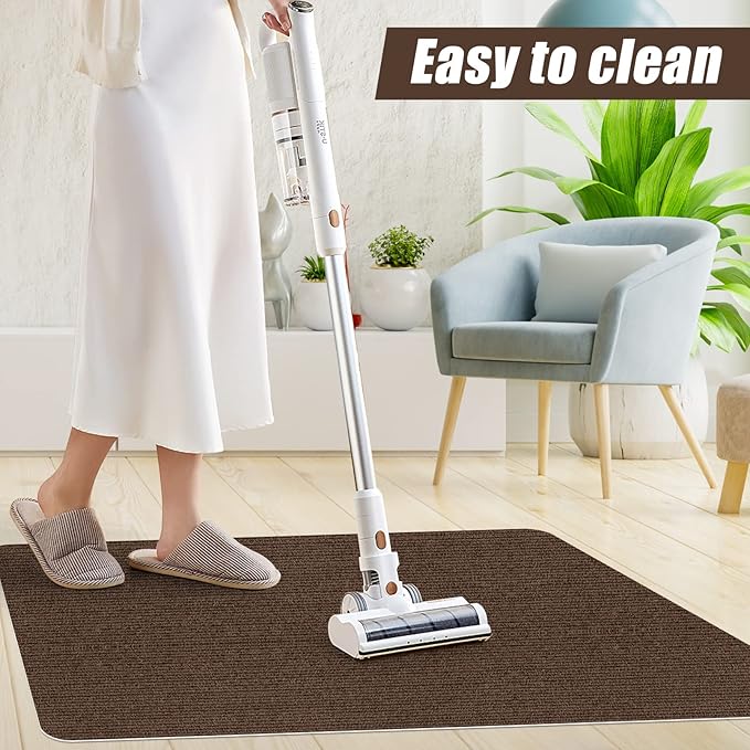 Sycoodeal Office Chair Mat for Hardwood Floor,Office Computer Gaming Chair Mat for Tile Floor,Large Floor Protector Rug,Anti-Slip,Easy to Clean,Coffee(48"x36")