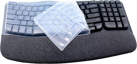 Ultra Thin Desktop PC Silicone Keyboard Cover Skin Protector Compatible with Logitech Wave Keys MK670 Wireless Keyboard, 2023 Logitech Wave Keys Wireless Keyboard Skin (Clear)