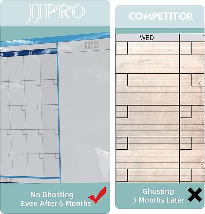 Large Dry Erase Wall Calendar - 38" x 72" - Undated Blank Reusable Yearly Calendar - Giant Whiteboard Annual Poster - Laminated Office Jumbo 12 Month Calendar