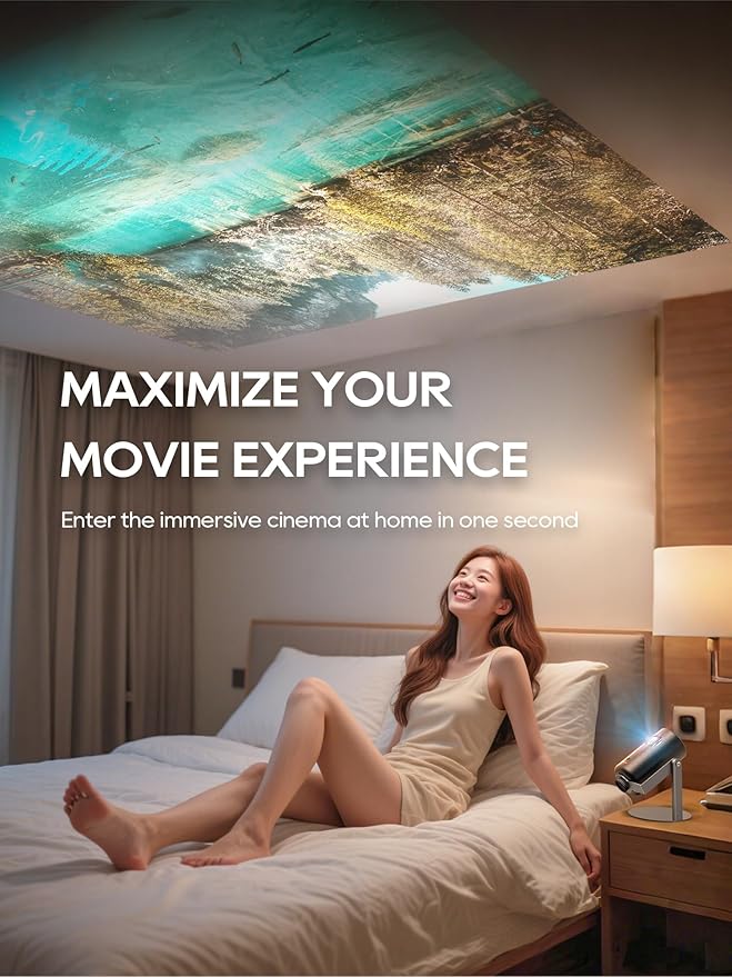 Projector Stand for Nebula Capsule Series & XGIMI Halo+(New) Works with Capsule 3/Air/Pro, Mini Projectors | Ceiling & Wall Projection, Height Adjustable, 360° Rotation | 1/4-Inch Screw(A-Grey)