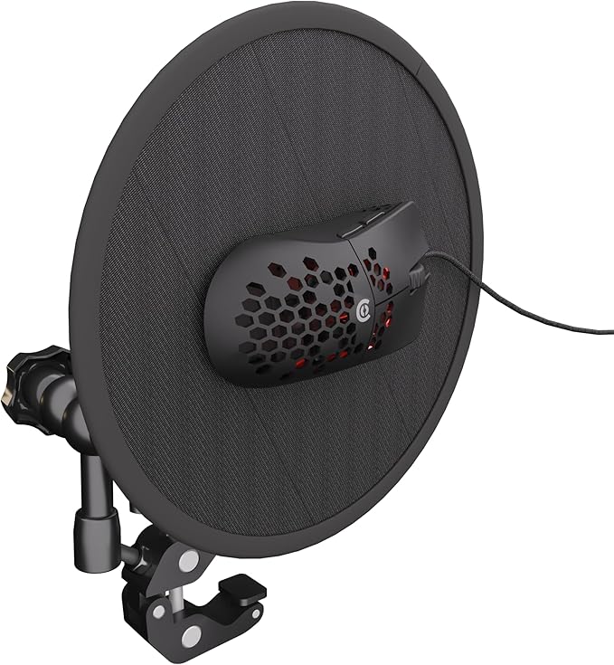 Clamp on Mouse Pad with Magnetic Mouse for Ergonomic Handshake Positioning | Adjustable Tilting Platform Mounts to Desk, Pole, or Chair Armrest
