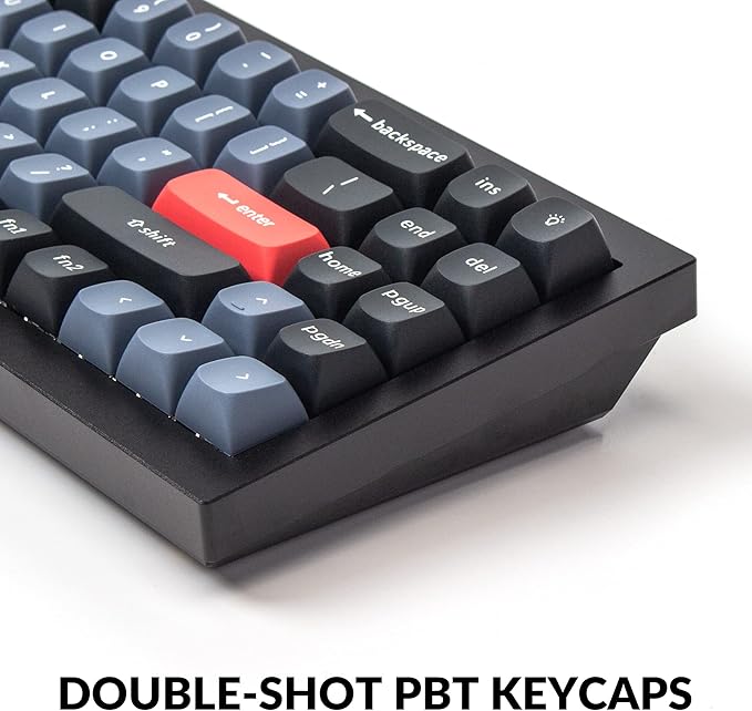 Keychron Q7 Wired Custom Mechanical Keyboard, 70% Layout QMK/VIA Programmable Macro with Hot-swappable Gateron G Pro Brown Switch Double Gasket Compatible with Mac Windows Linux (Black - New)