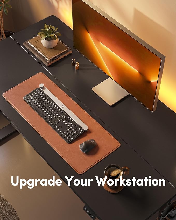 FEZIBO Electric Standing Desk Adjustable Height, 60 x 24 Inch Sit and Stand Desk, Home Office Desk, Ergonomic Workstation Computer Desk, Black