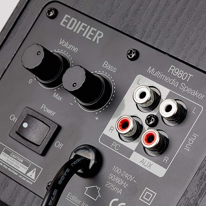 Edifier R980T 4" Active Bookshelf Speakers - 2.0 Computer Speaker - Powered Studio Monitor (Pair)