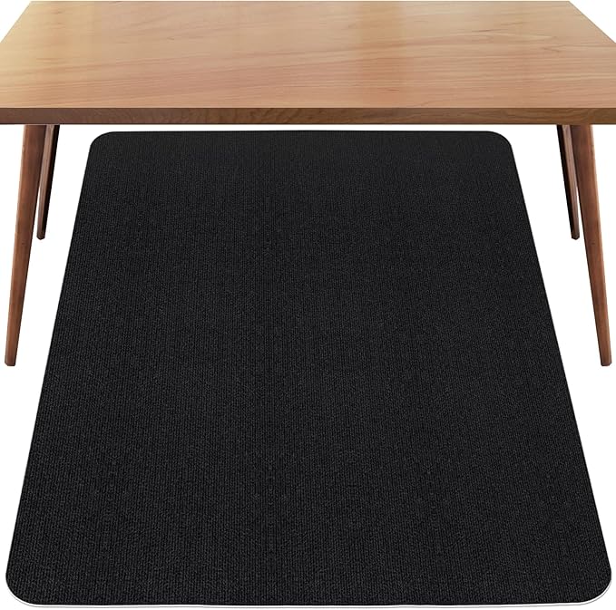 Sycoodeal Office Chair Mat,Computer Gaming Desk Chair Mat for Hard Wood & Tile Floor,Large Anti-Slip Floor Protector Rug,Easy to Clean,40" X 55" Black