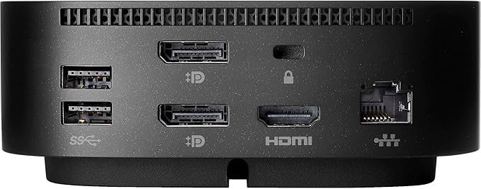 HP Docking Station for Laptop Dual Monitor + Bundle - HP USB-C G5 Dock 5TW10AA / 5TW10UT / 5TW10AA#ABB with 120W Adapter + ZoomSpeed HDMI Cable + DisplayPort Cable + Ethernet + Microfiber Cloth