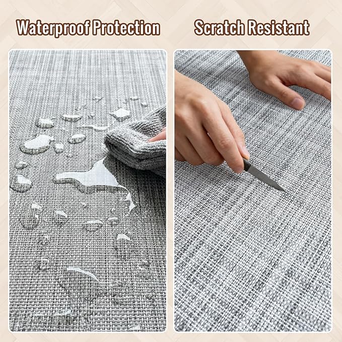 Wansimoo Office Chair Mat for Hardwood and Tile Floor, 40"x55" Floor Mat, Heavy Duty Computer Gaming Chair Mat, Anti-Slip, Non- Curve, Desk Chair Mat,Floor Protector for Home Office(Grey)