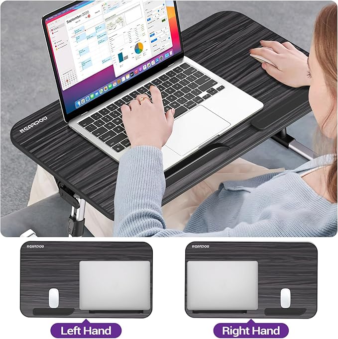 Laptop Bed Tray Table, Nearpow (Larger Size) Adjustable Laptop Bed Stand, Portable Standing Table with Foldable Legs, Foldable Lap Tablet Table for Sofa Couch Floor - Large Size