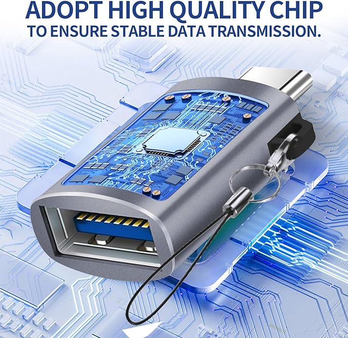 USB C to USB Adapter, USB C Male to USB 3.0 Female Adapter (3-Pack), Type C Thunderbo lt 4 OTG Converter for iPhone 15 Max Apple MacBook, iPad, Samsung Galaxy S24 S23 Dell XPS and More Type C Devices