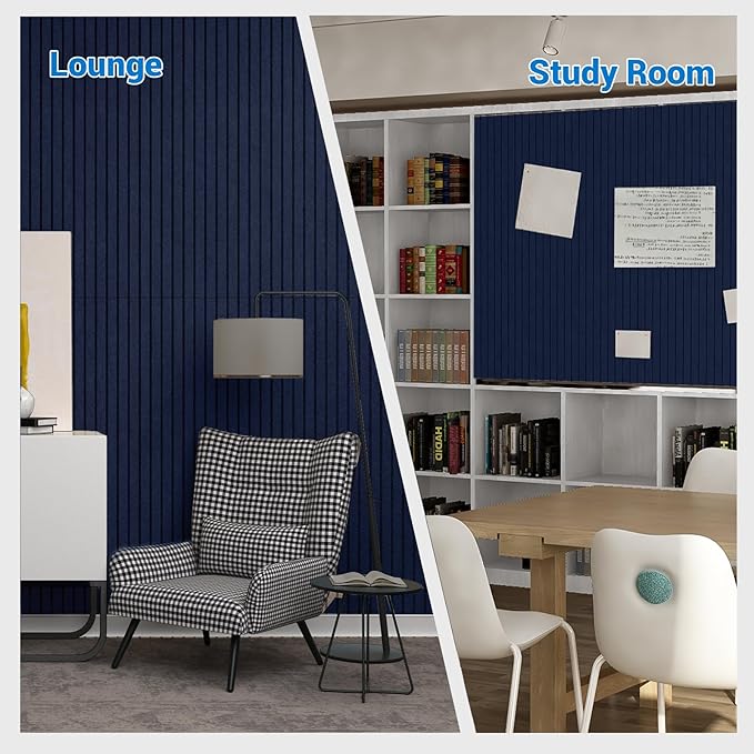 10 Pack Acoustic Panels,48"*24"*0.47"Self-Adhesive Soundproof Wall Panels,High Density Sound Proof Panels for Walls, Office, Reccording Studio, Home,Ceiling-Starry Blue