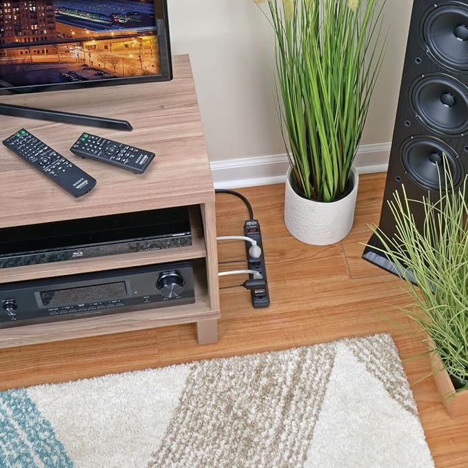 Tripp Lite 6 Outlet Surge Protector Power Strip, 6ft Cord, Black, Lifetime Manufacturer's Guarantee & $10,000 Insurance (TLP6B)
