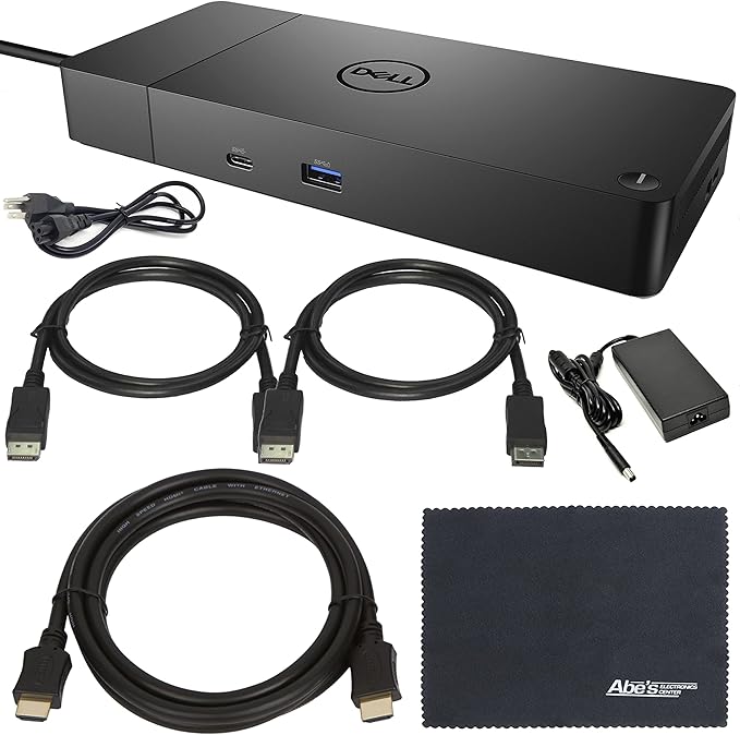 Dell Performance Dock WD 19S WD19S Docking Station (WD19S130W) with 130W Power Adapter and 90W Power Delivery + ZoomSpeed Essentials Kit Black