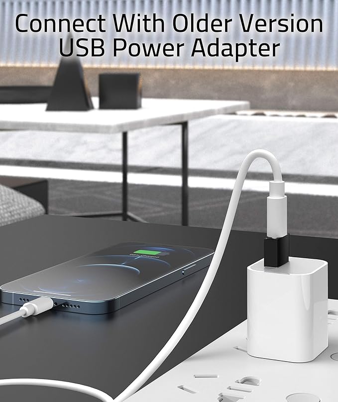 Syntech USB C Female to USB Male Adapter Pack of 3, Type C to USB A Converter Compatible with iPhone 17/16/15/14/13 Pro Max iPad Air 7 6 Apple Watch Series 10/9/8 AirPods 3 Samsung Galaxy etc, Black
